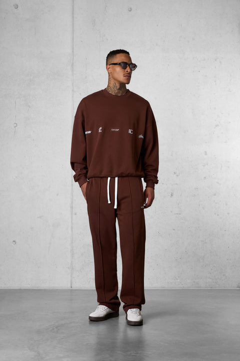 DOWNTOWNBROWN LOGOS OVERSIZED SWEATER