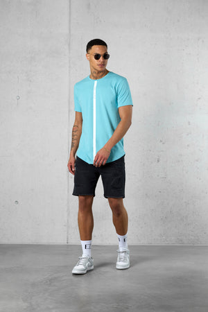 AQUA STRIPE TEE