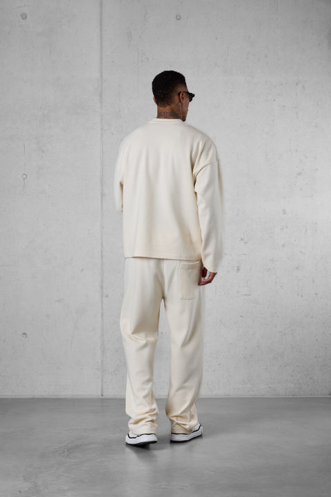 BEIGE COMFY LOOSE SWEATPANTS