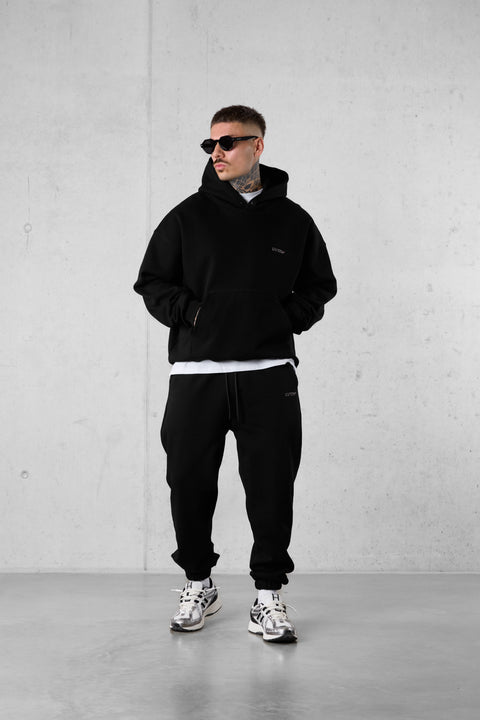 BLACK ESSENTIAL OVERSIZED HOODIE 2.0