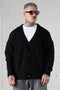 BLACK OVERSIZED KNIT CARDIGAN