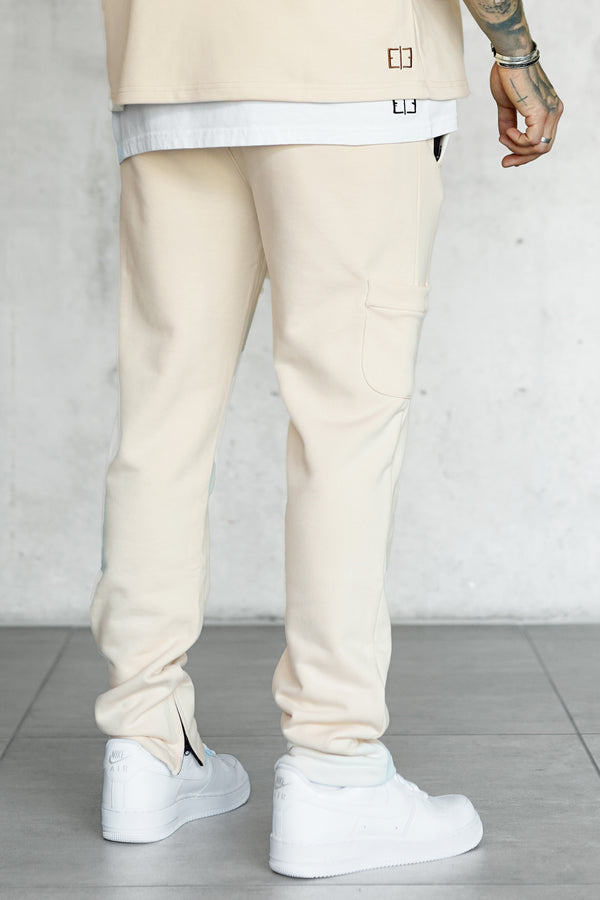 BEIGE DISCREET POCKET SWEATPANTS