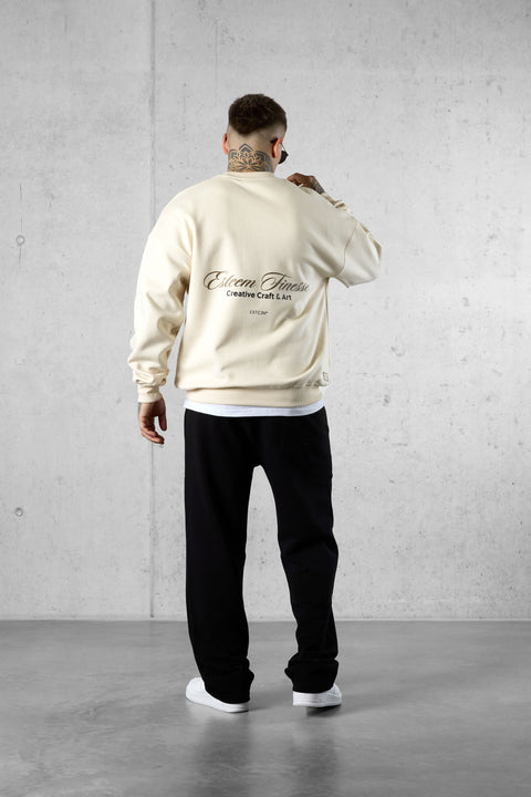 BEIGE FINESSE OVERSIZED SWEATER