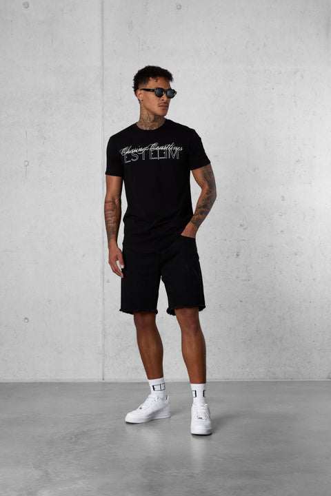 BLACK CHASING COASTLINES TEE