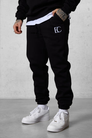 BLACK EC LOGO JOGGER