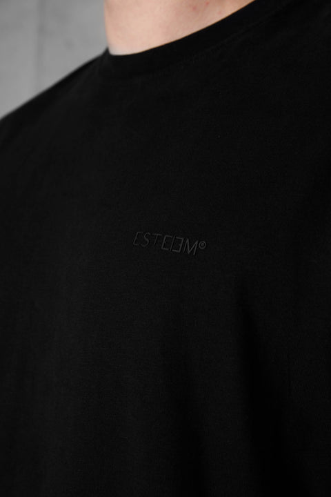 BLACK ESSENTIAL OVERSIZED TEE