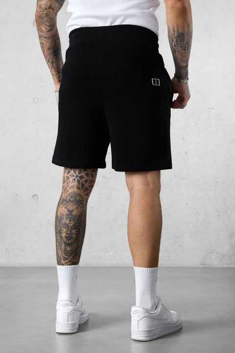 BLACK ESSENTIAL SWEATSHORTS