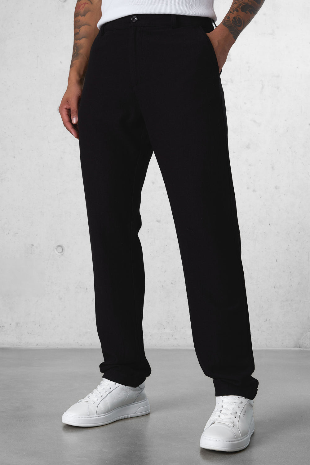 BLACK LINEN PANTS