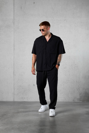 BLACK STRIPED PANTS