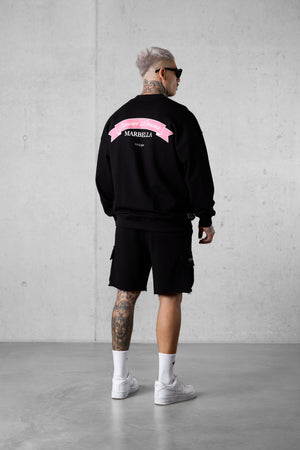 BLACK SUMMER ROMANCE OVERSIZED SWEATER