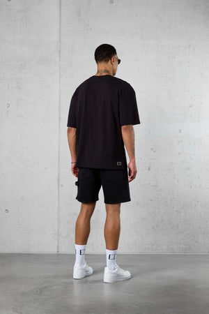 BLACK SUNSET POCKET OVERSIZED TEE