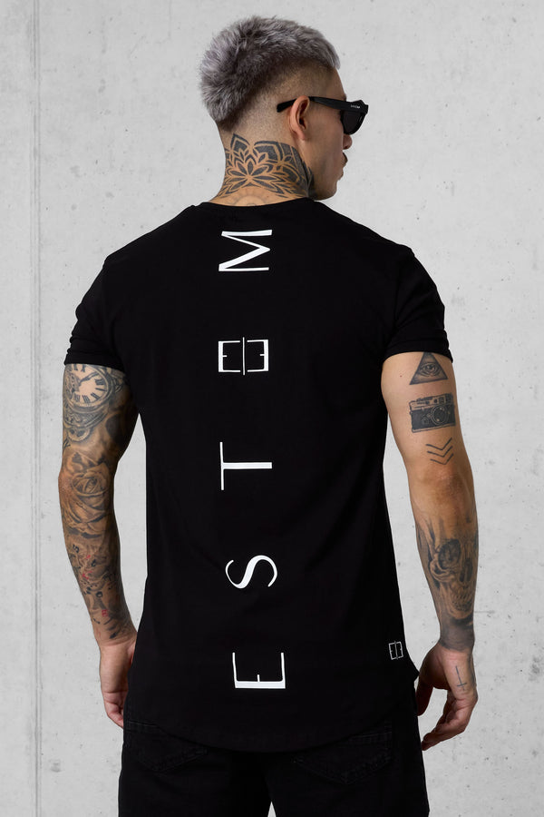 BLACK VERTICAL TEE
