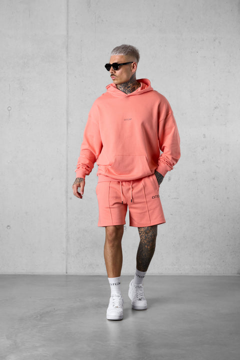 BURNTCORAL BLAZING SUNSHINE OVERSIZED SWEATHOODIE