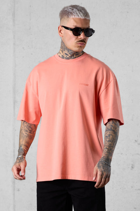 BURNTCORAL ESSENTIAL OVERSIZED TEE