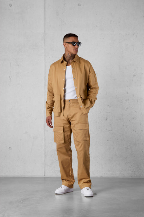 CAMEL CARGO CHINO PANTS