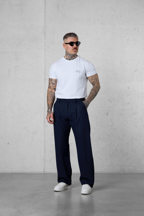 DARKBLUE WIDE TAILORED PANTS