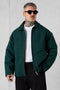 DARKGREEN BOUCLÉ OVERSIZED JACKET