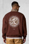 DOWNTOWNBROWN LEO AESTHETICS OVERSIZED HALFZIP SWEATER
