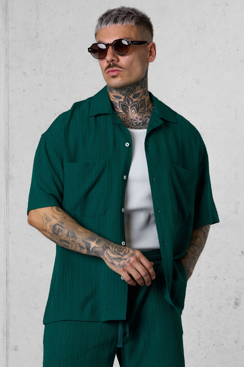 DARKGREEN STRIPED SHIRT