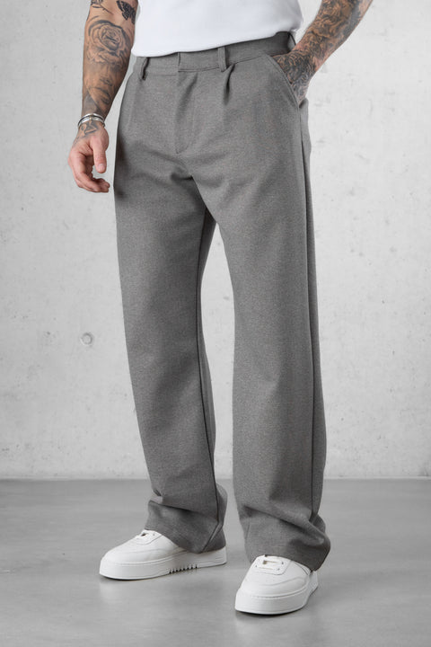 GREIGE WIDE TAILORED PANTS