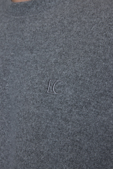 GREY MELANGE COMFY OVERSIZED SWEATER