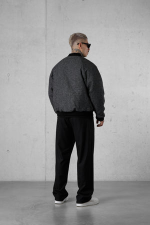 GREY SHADOW BOMBER JACKET