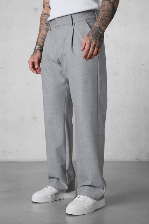 LIGHTGREY WIDE TAILORED PANTS