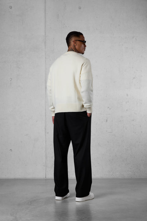 OFFWHITE OVERSIZED KNIT CARDIGAN