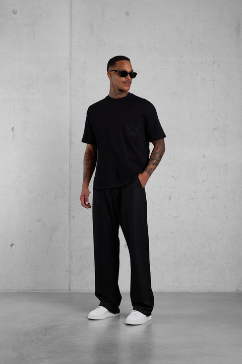 BLACK MONOGRAM REGULAR TEE