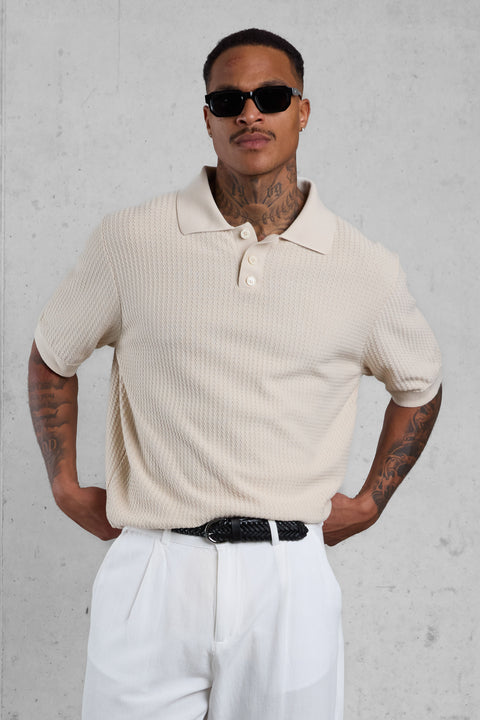 OAT OVERSIZED KNIT POLOSHIRT
