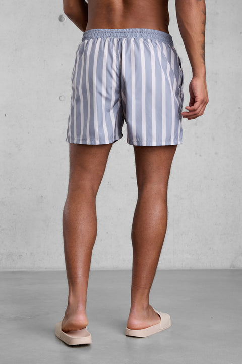 DARKKHAKI STRIPED SWIMSHORTS