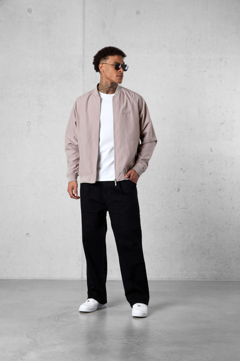 STONE NYLON BOMBER JACKET