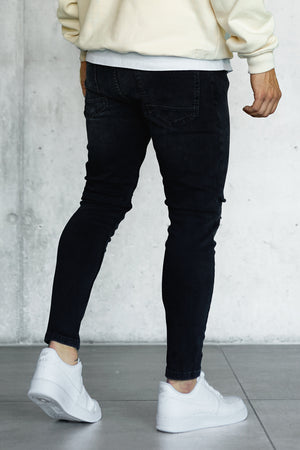 WASHED BLACK DESTROYED JEANS 4.0