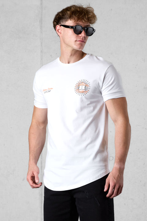 WHITE BLAZING SUNSHINE TEE