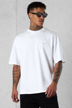 WHITE MIXED COLORS ESSENTIAL OVERSIZED TEE