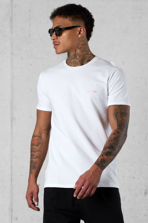 WHITE MIXED COLORS ESSENTIAL TEE